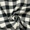 Black and White Buffalo Plaid Yarn Dyed Flannel Fabric By the Yard